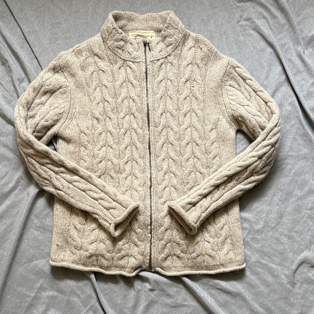 Cable Knit Beige Sweater